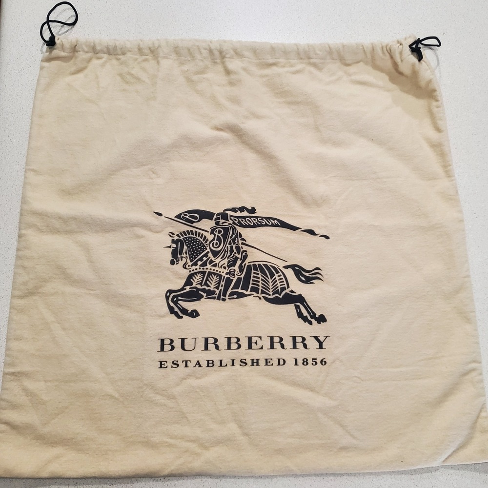 Burberry Prorsum Established 1856 Tan Cotton Drawstring Dust Bag 15.5x17.5 OS